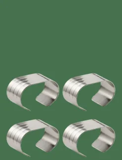 RAW napkin holder matte steel 4 pcs giftbox - Servettringar & Servettställ