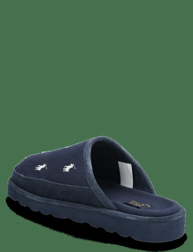 Reade Suede-Trim Polo Pony Scuff Slipper - Inneskor