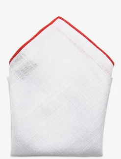 Red Borders Pocket Square - Näsdukar