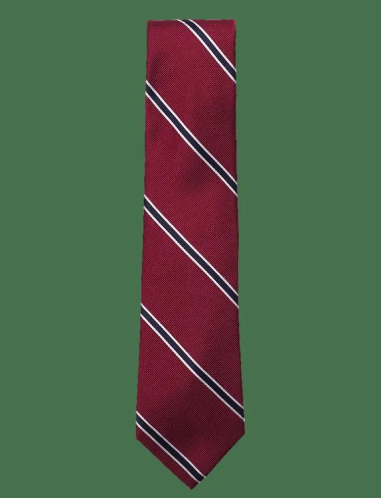 Red White Navy American Silk Tie - Slipsar