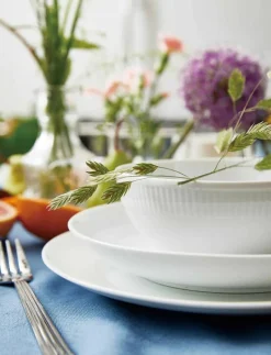Relief - suppe tallerken porcelæn white 4 stk 22 cm gaveæske - Djupa tallrikar