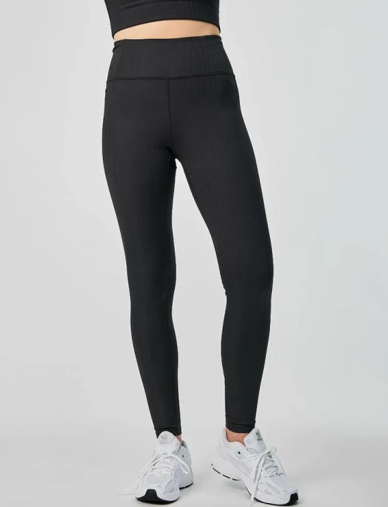 Rib High-Rise Legging, Long - Träningstights