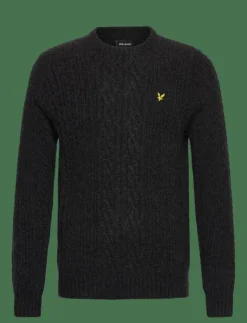 Ribbed Cable Knit Jumper - Rundhalsad