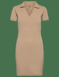 Ribbed Seamless Polo Dress - Korta klänningar