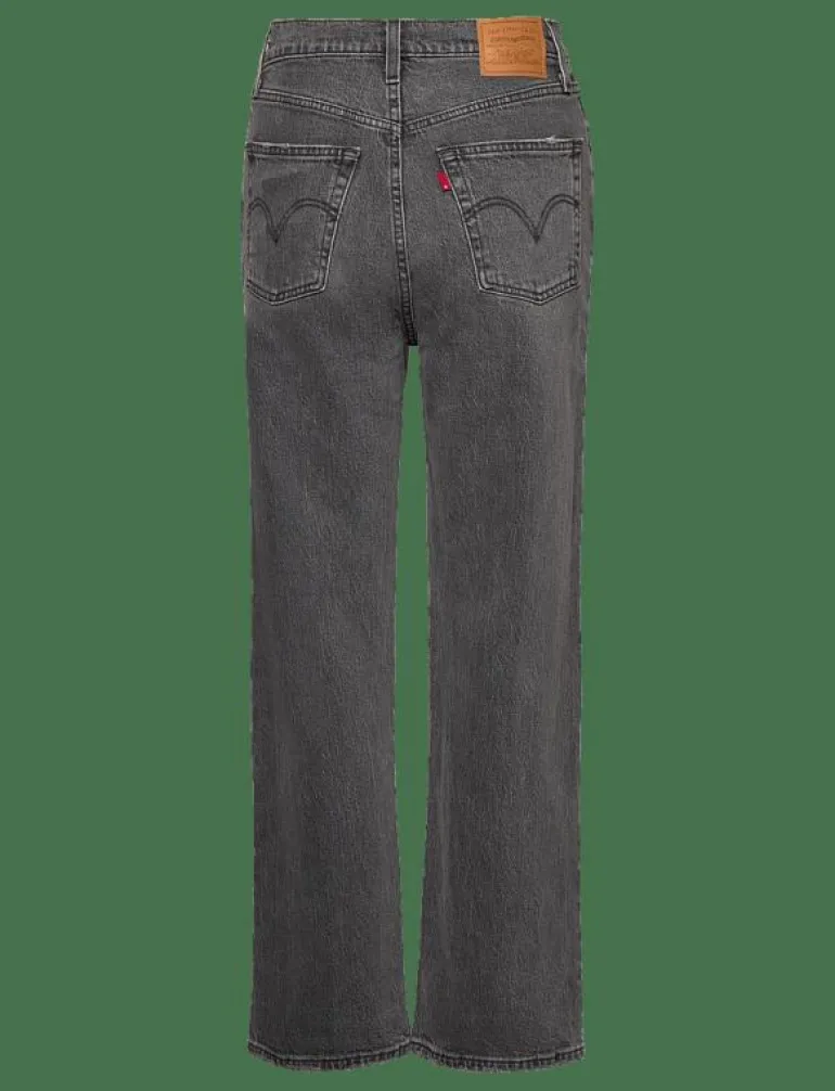 RIBCAGE STRAIGHT ANKLE BLACKS - Straight jeans