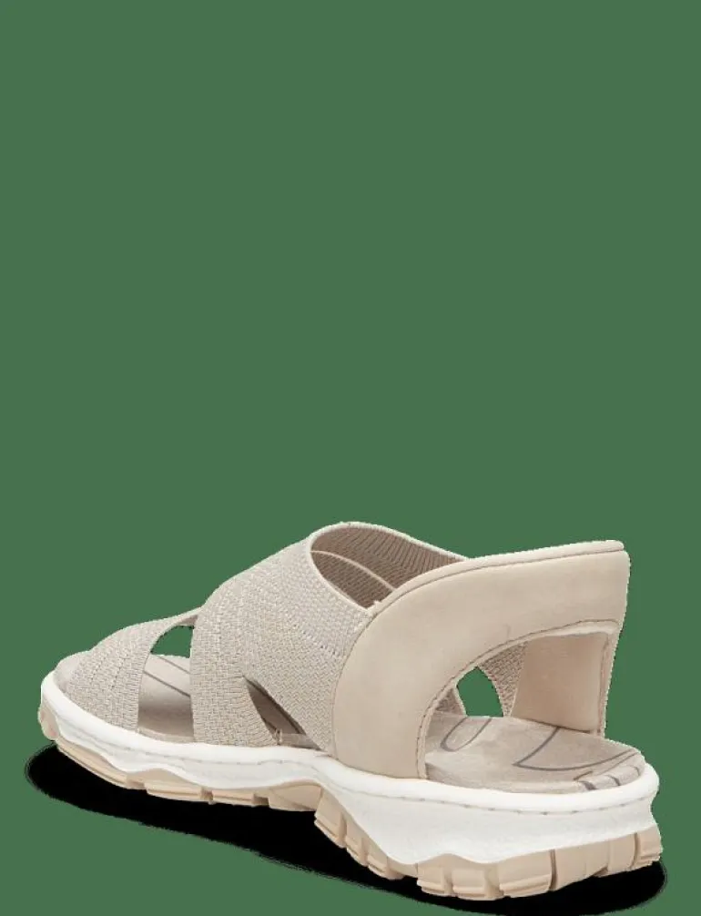 Rieker Ladies' sandals 68895-64 Beige - Sandaler
