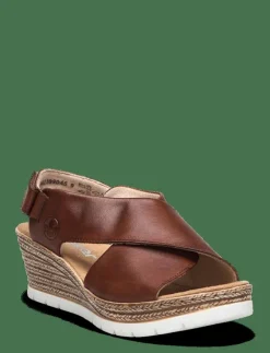 Rieker Ladies' sandals 61975-24 Brown - Kilklackar