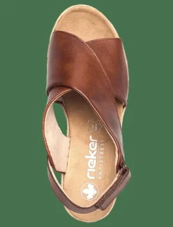 Rieker Ladies' sandals 61975-24 Brown - Kilklackar