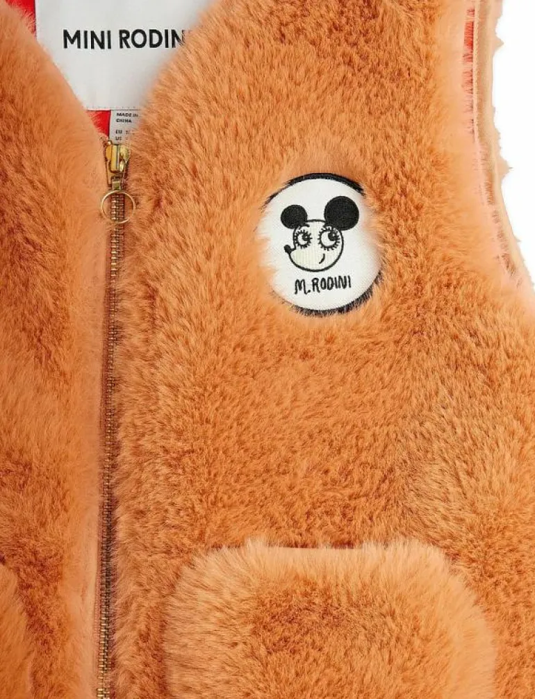Ritzratz patch faux fur vest - Väst