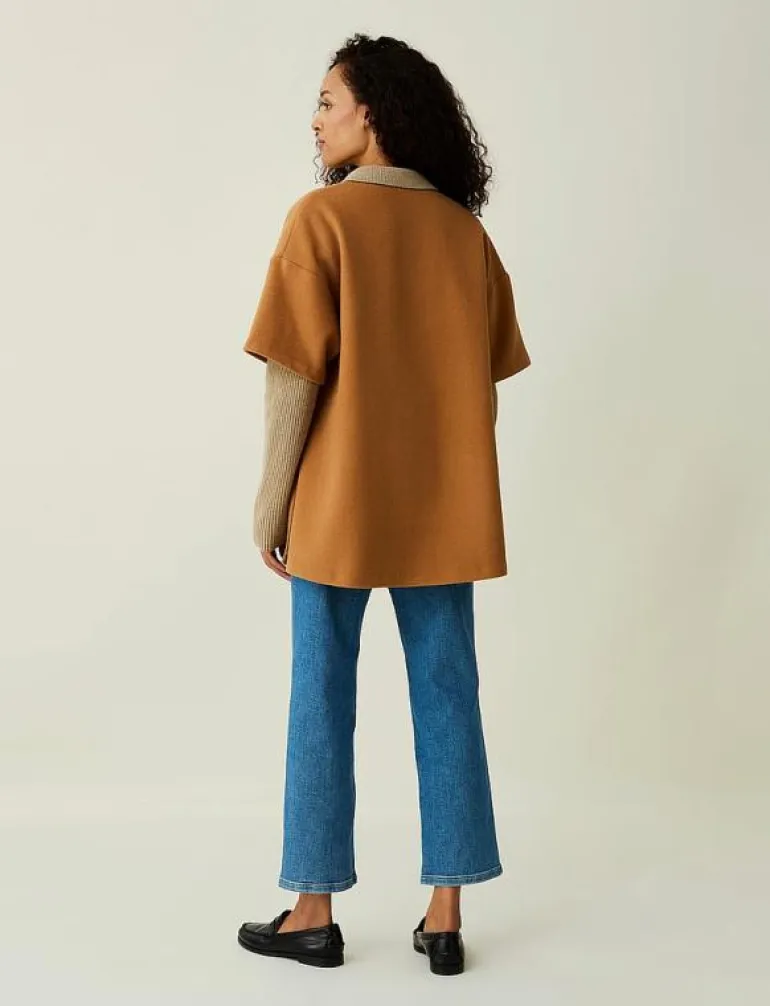 River Wool Blend Zip Cape - Ponchos & capes