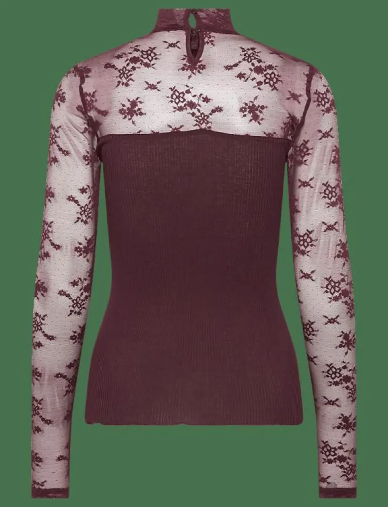 RMWBalta Modal LS T-neck Full Lace - Långärmade toppar