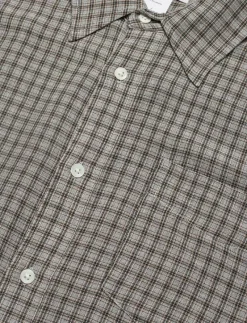 Room shirt Soft Grey Check-44 - Rutiga skjortor