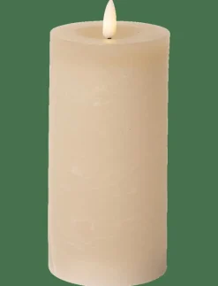 Rustic finish LED pillar candle - Dekoration