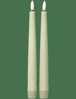 Rustic finish LED taper candle 2-pack - Dekoration