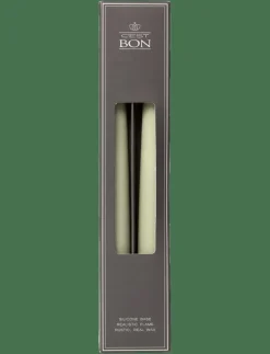 Rustic finish LED taper candle 2-pack - Dekoration
