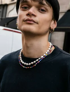Samie - Necklace with colored pearls - Halsband