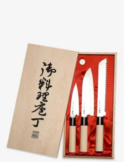 Satake Houcho. 3 knivar i Balsabox. - Knivset