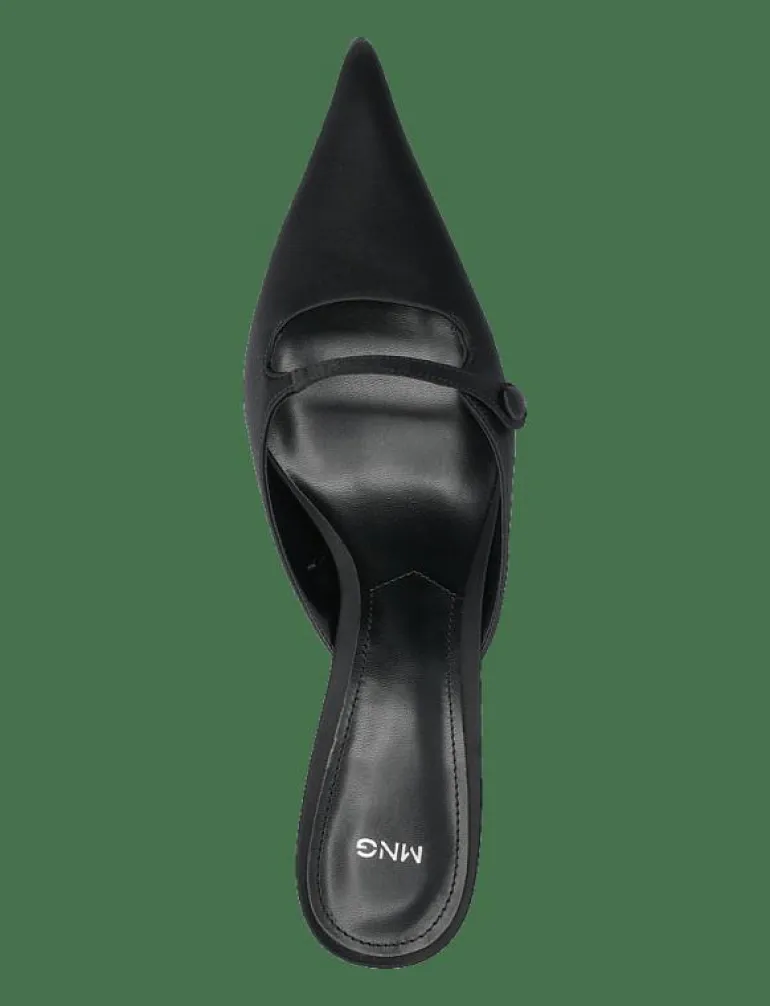 Satin kitten-heel shoes - Mules med klack