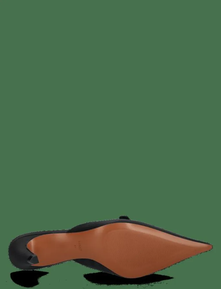 Satin kitten-heel shoes - Mules med klack