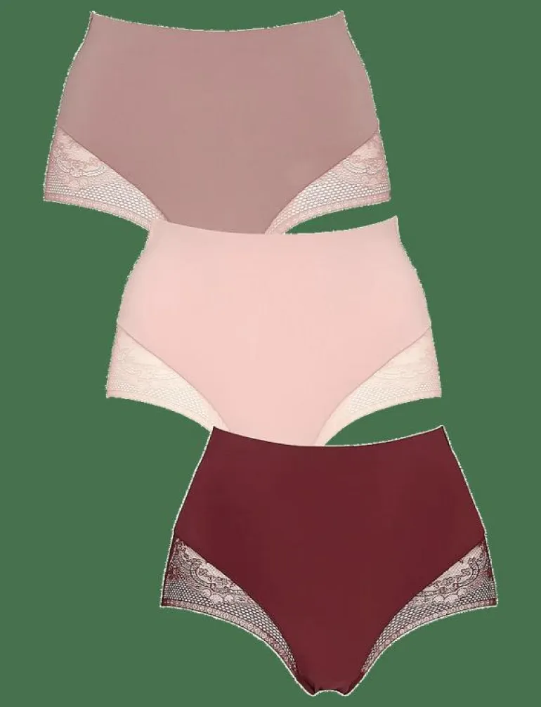 Seamless maxi w lace 3-pack - Seamless trosa