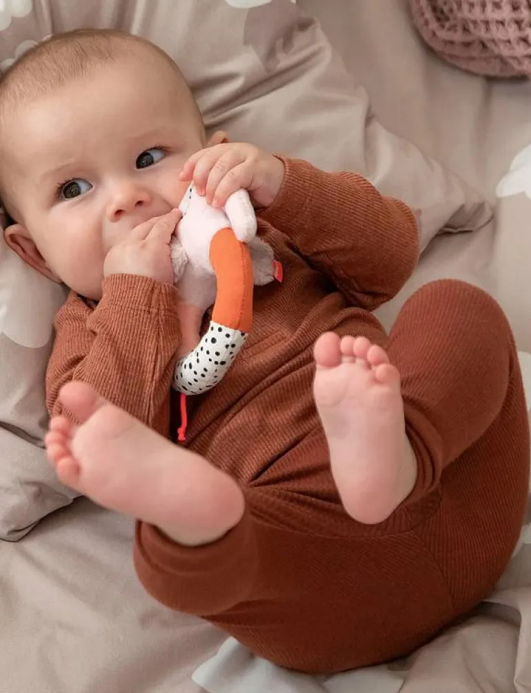 Sensory ring rattle Elphee Blue - Interaktiva leksaker