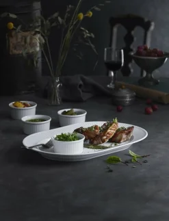 Serveringsfat ovalt plissé - Serveringsfat & Uppläggningsfat