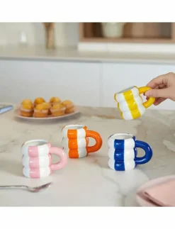 Set 4 Kaffekoppar i keramik Floats, blandade färger - Kaffekoppar