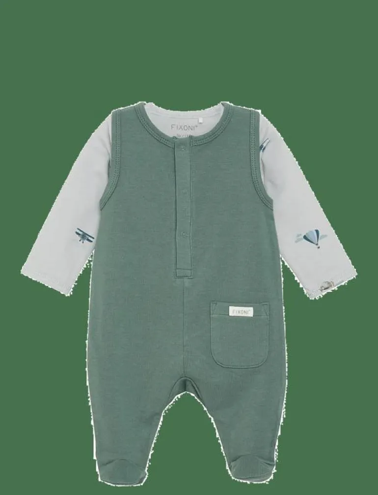 Set w. Body and Romper Sweat - Set med body