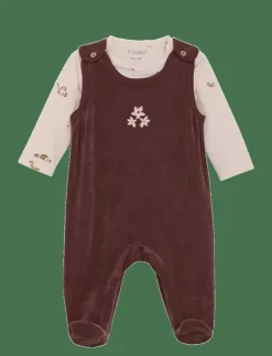 Set w. Body and Velour Romper - Set med body