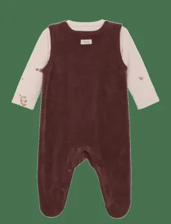 Set w. Body and Velour Romper - Set med body
