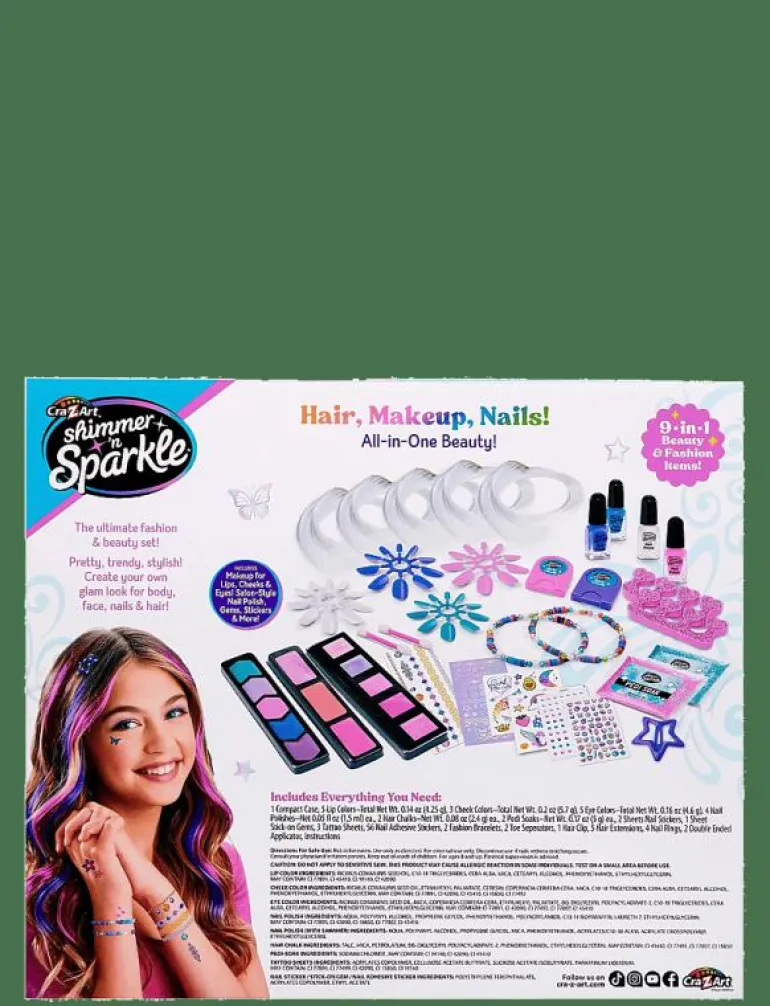 SHIMMER N SPARKLE 9 IN 1 DELUXE BEAUTY AND FASHION - Låtsassmink & Accessoar