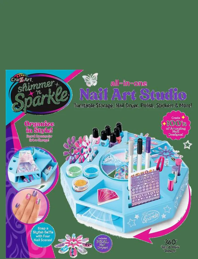 SHIMMER N SPARKLE ALL IN ONE NAIL ART STUDIO - Pysselset