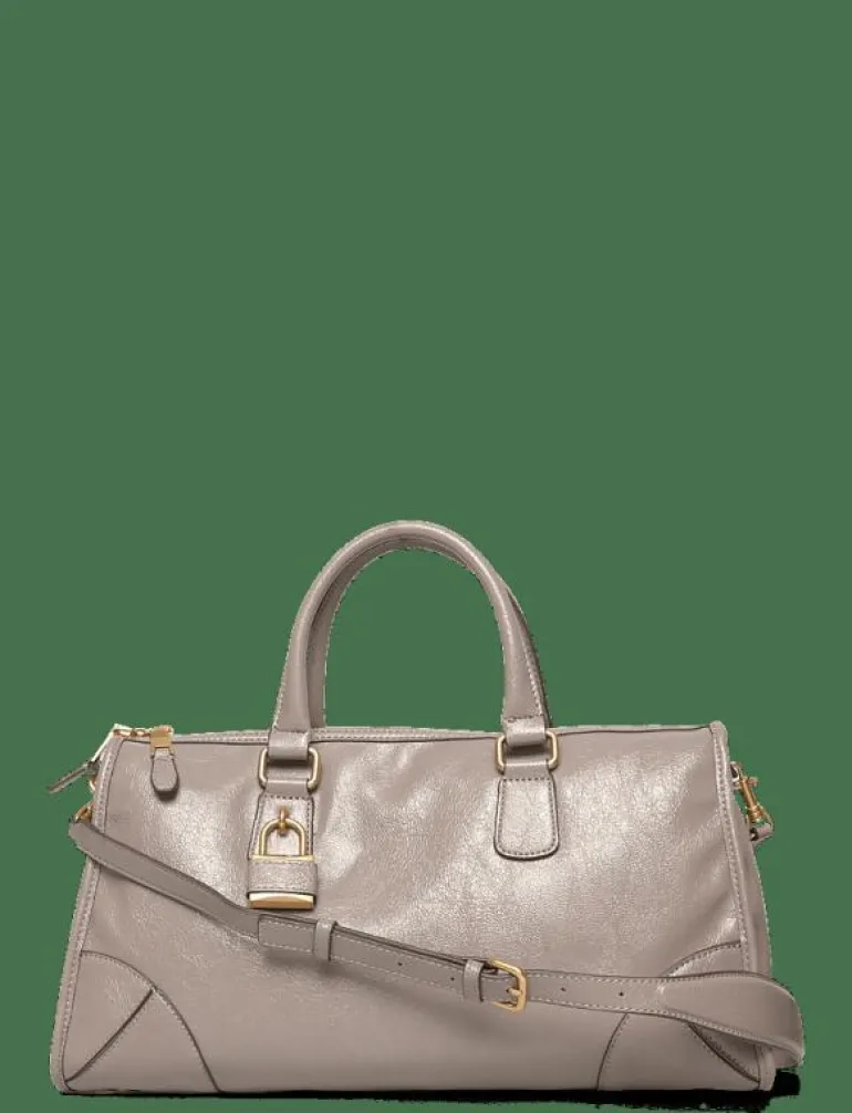Shiny handbag with handles - Handväskor