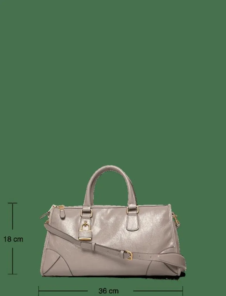 Shiny handbag with handles - Handväskor