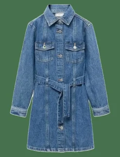 Short denim dress - Långärmade vardagsklänningar