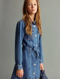 Short denim dress - Långärmade vardagsklänningar