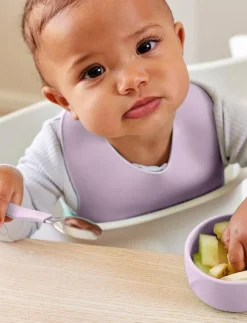Silicone Baby Bowl 2-Pack Light Lavender - Serveringsset