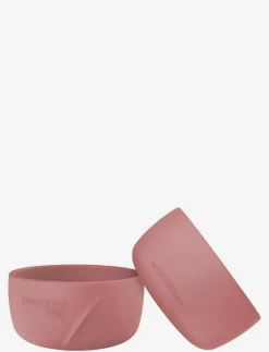Silicone Baby Bowl 2-Pack Nature Red - Serveringsset
