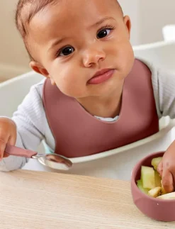 Silicone Baby Bowl 2-Pack Nature Red - Serveringsset