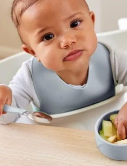 Silicone Baby Bowl 2-Pack Quiet Grey - Serveringsset