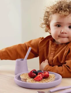 Silicone Baby Cup 2-Pack Light Lavender - Serveringsset