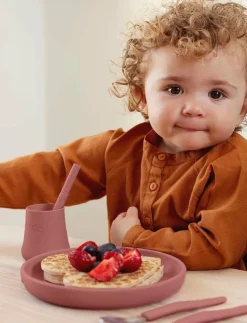 Silicone Baby Cup 2-Pack Nature Red - Serveringsset