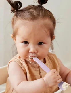 Silicone Baby Spoon Light Lavender - Serveringsset