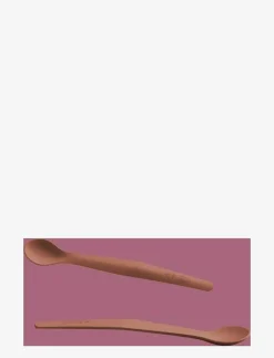 Silicone Baby Spoon Nature Red - Serveringsset