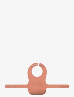 Silicone Bib with belts Nature Red - Haklappar