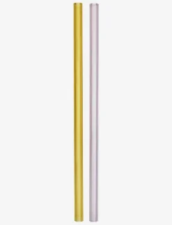 Sipsavor rosa/gul 200mm 2-pack - Serveringstillbehör