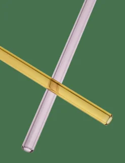 Sipsavor rosa/gul 200mm 2-pack - Serveringstillbehör