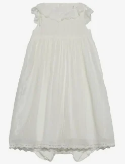 Skirt with embroidered details and frog - Ärmlösa vardagsklänningar