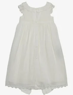 Skirt with embroidered details and frog - Ärmlösa vardagsklänningar