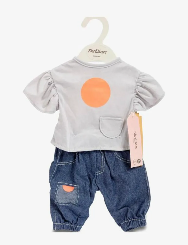 SKRÅLLAN JEANS & T-SHIRT 45 CM - Dockkläder